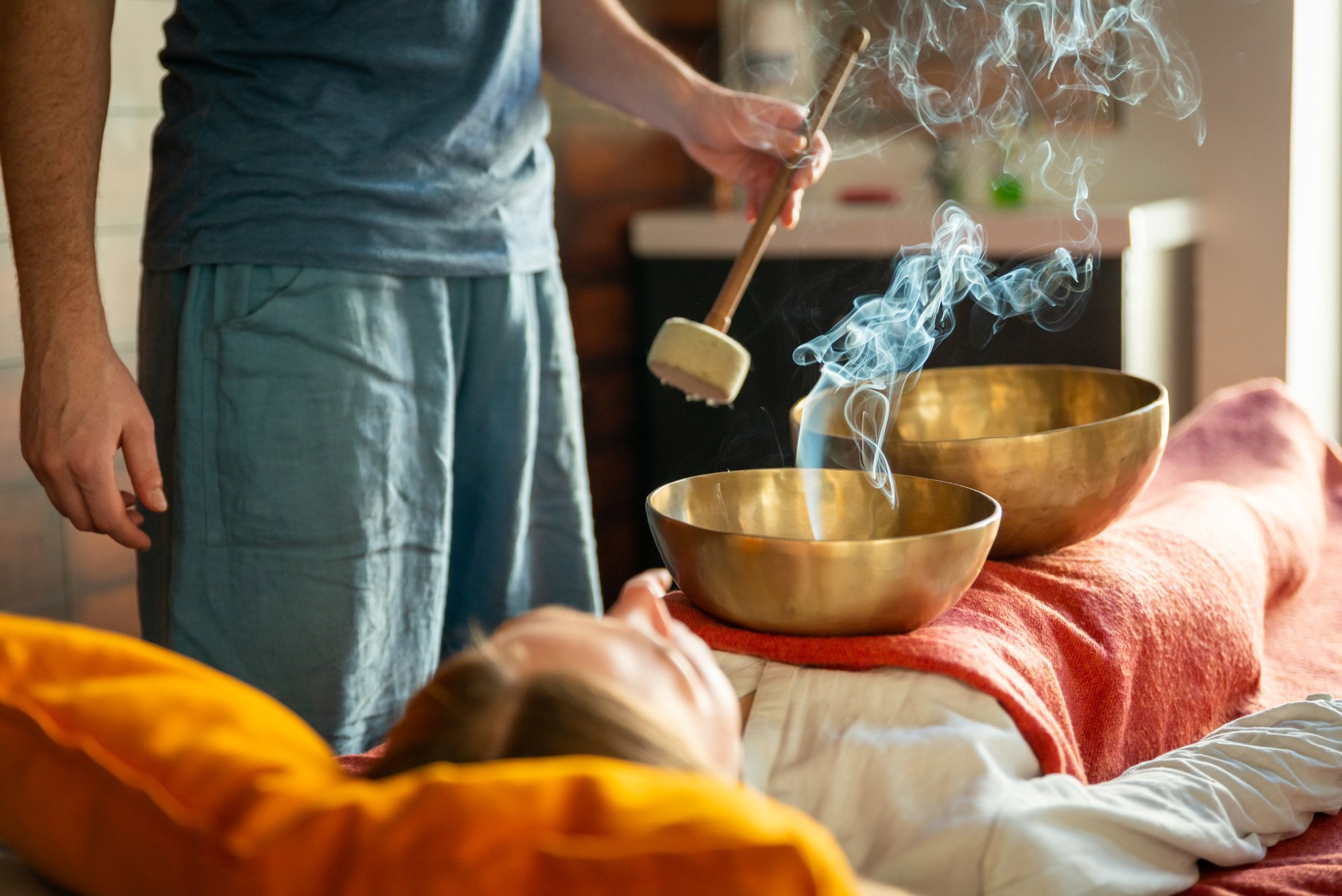 Tibetan Singing Bowls in Sound  in Spa Center